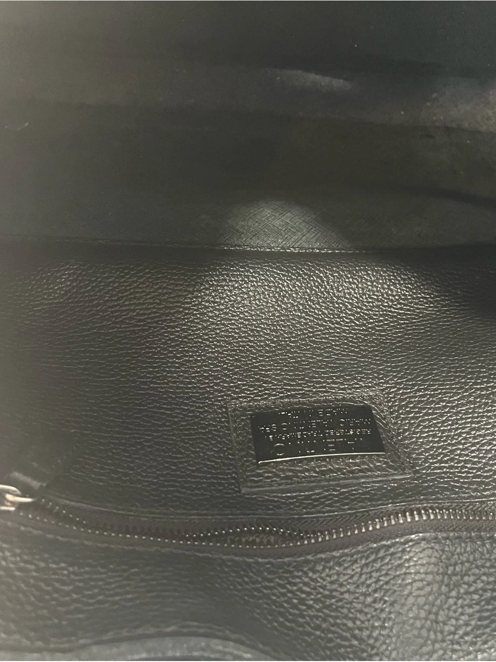Valentino Black Leather Backpack with V Emblem